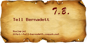 Tell Bernadett névjegykártya